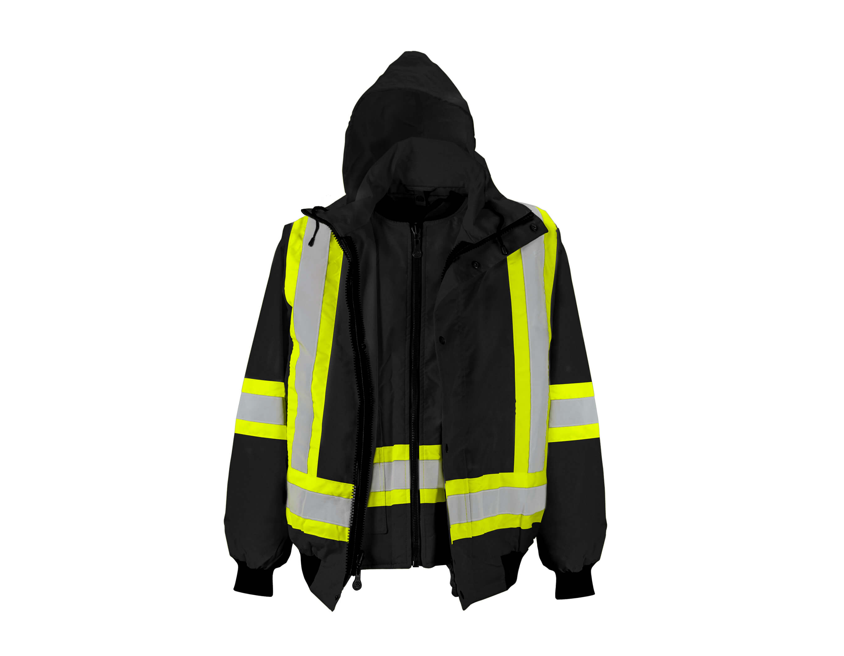 6in1 Hi Vis Safety Jacket Black PPE Shop Wurth Canada