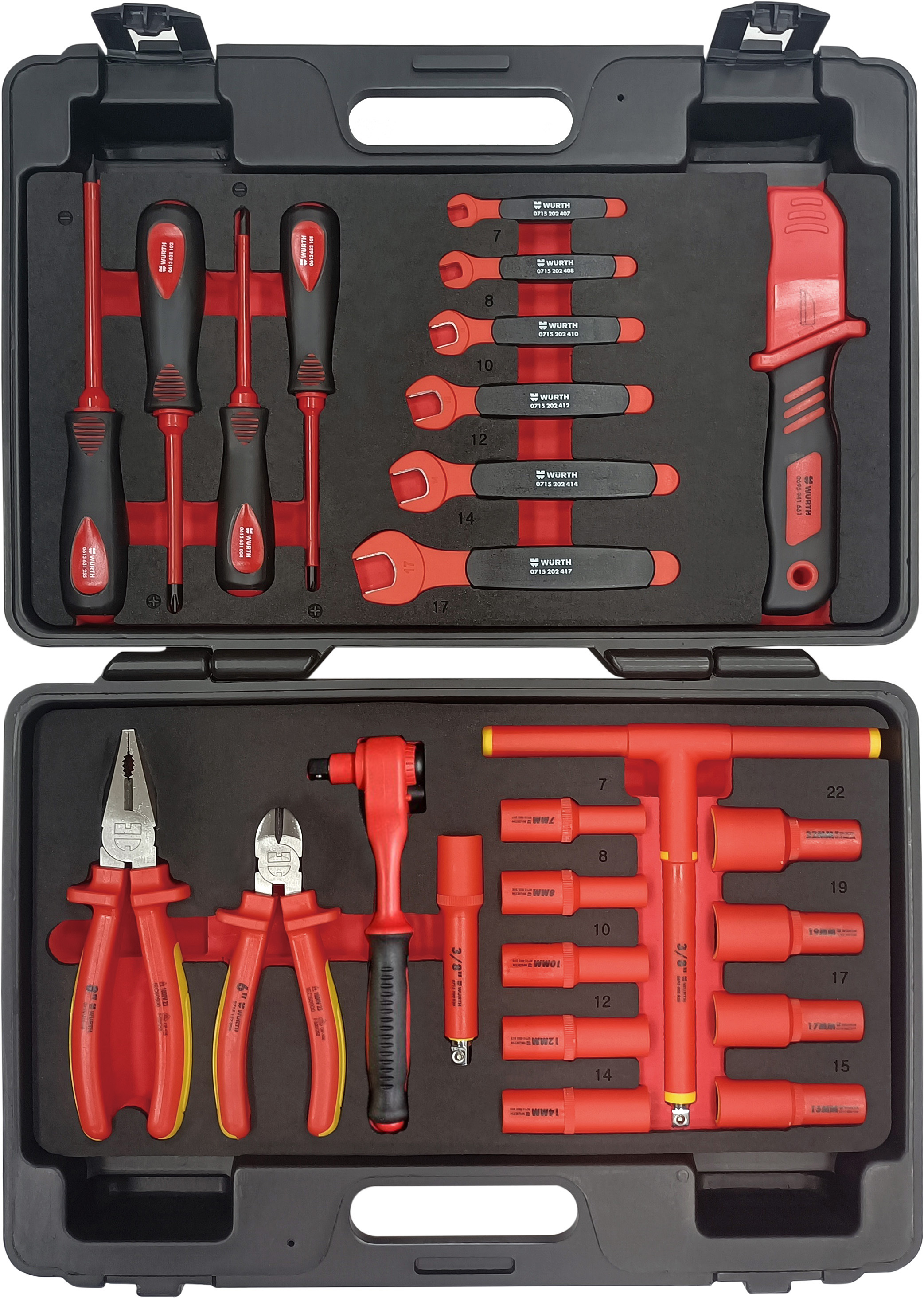 Insulated 3/8" Dr. Reversible Ratchet Set 1000V 25