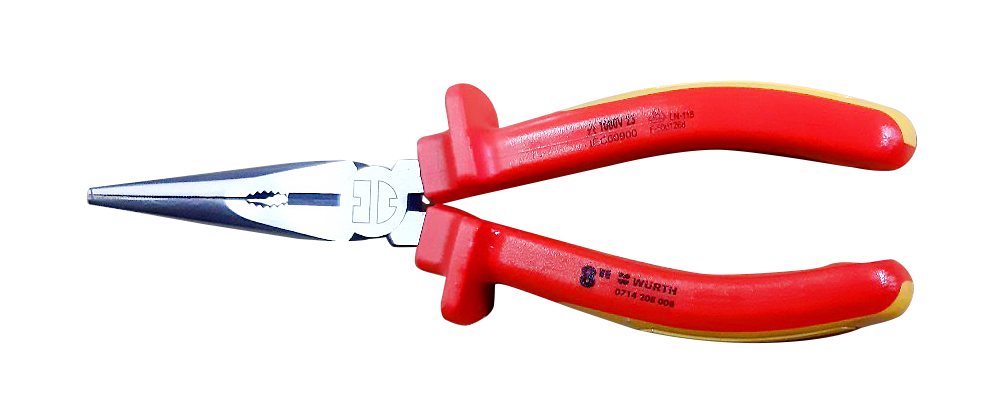 INSULATED 8" 1000V LONG NOSE PLIERS