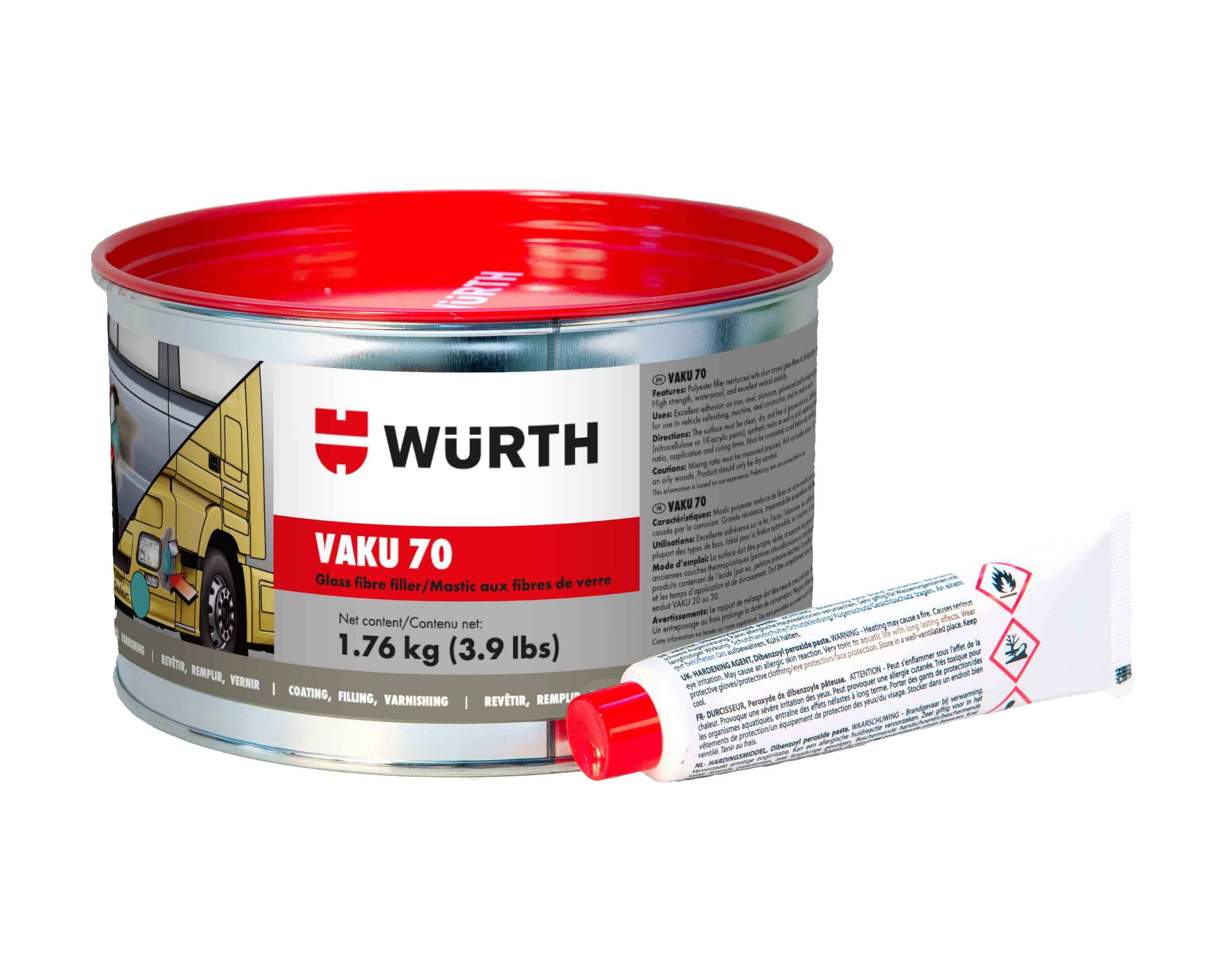 VAKU 70 GLASS FIBRE FILLER W/ HARDENER 1.76 KG