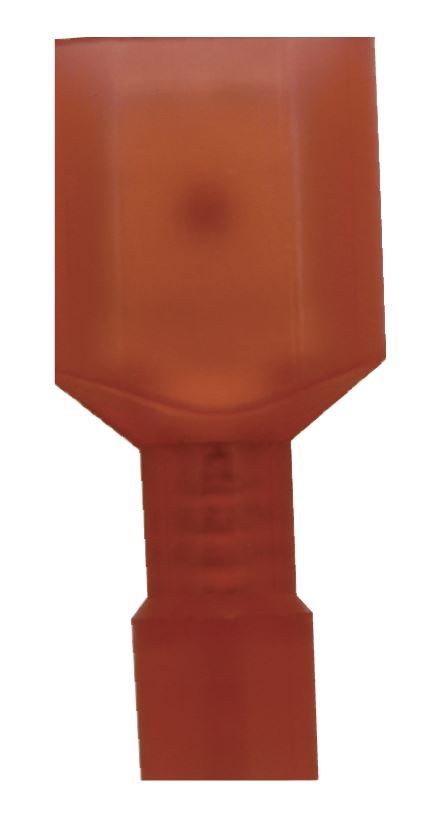 18-22FULLY INSULATED.MALE SPADE RED 1/4"(M6.3)