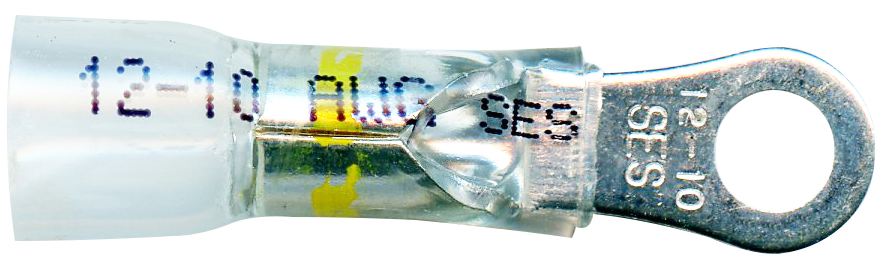 CLEAR WINDOW HTSHRK CRIMP RING, 12-10AWG #10 STD