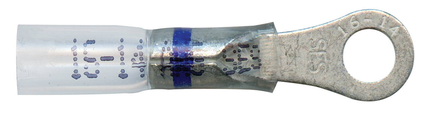 CLEAR WINDOW HTSHRK CRIMP RING, 16-14AWG #10 STD