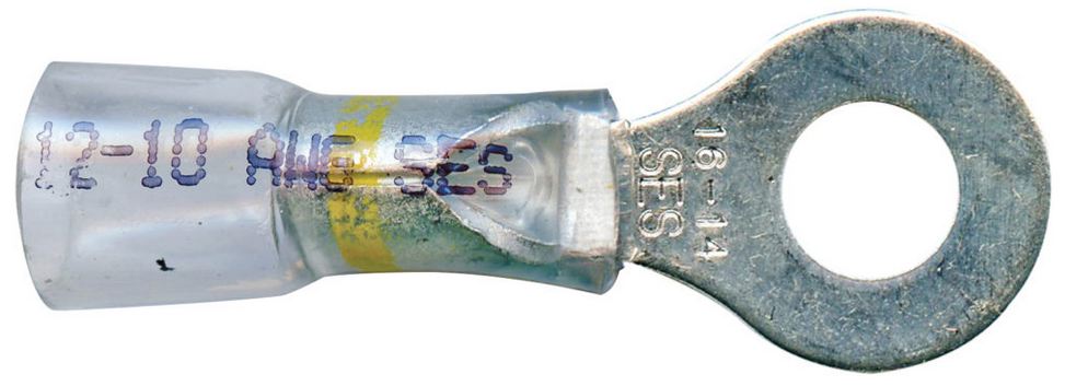 CLEAR WINDOW HTSHRK CRIMP RING, 12-10AWG 1/4" STD