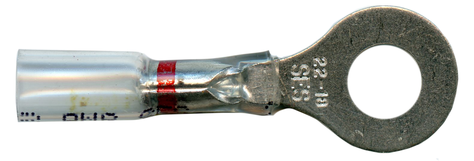 CLEAR WINDW HTSHRK CRIMP RING, 22-18AWG 1/4" STD