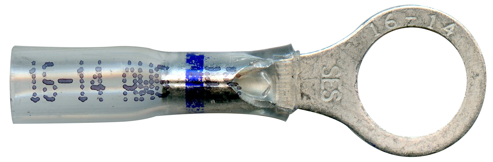 CLEAR WINDOW HTSHRK CRIMP RING, 16-14AWG 3/8" STD