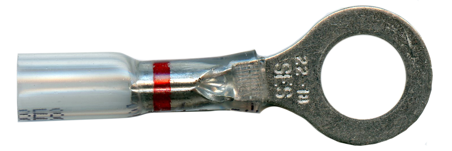 CLEAR WINDOW HTSHRK CRIMP RING, 22-18AWG 3/8" STD