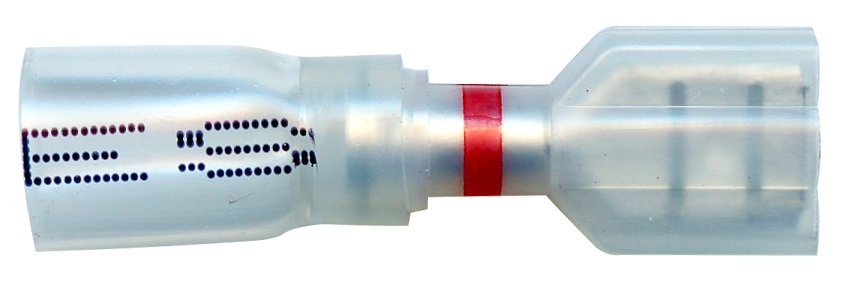 CLEAR WINDOW HTSHRK FULL-INSUL FEM 22-18AWG , RED