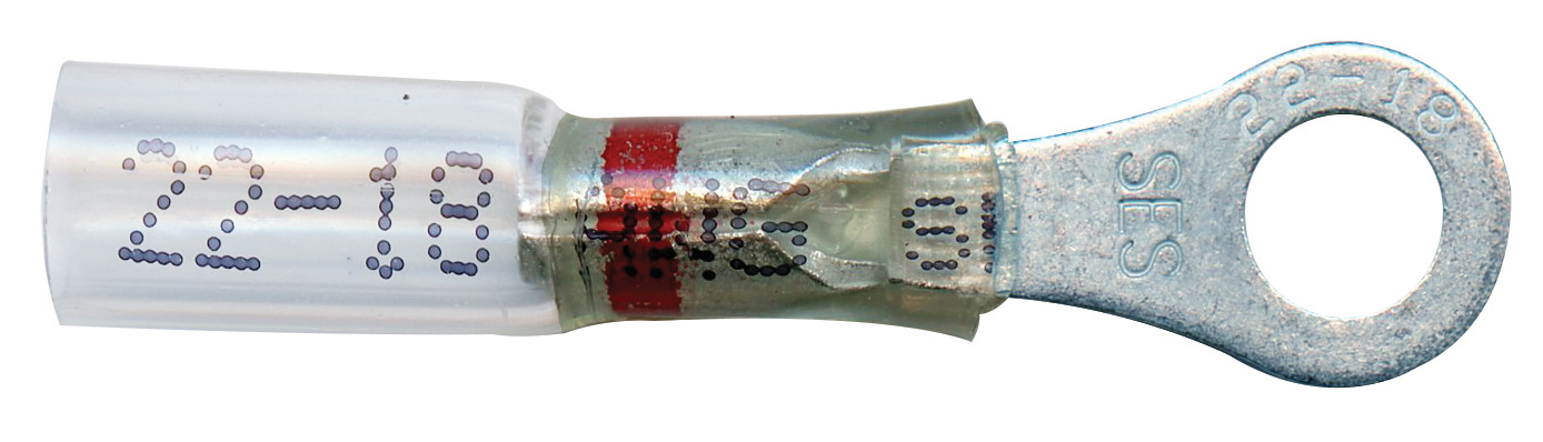 CLEAR WINDW HTSHRK CRIMP RING, 22-18AWG #10 STD
