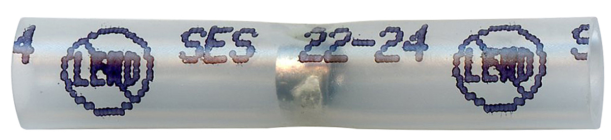 HEATSHRINK BUTT CONN. CLEAR SOLDER 24-22 AWG