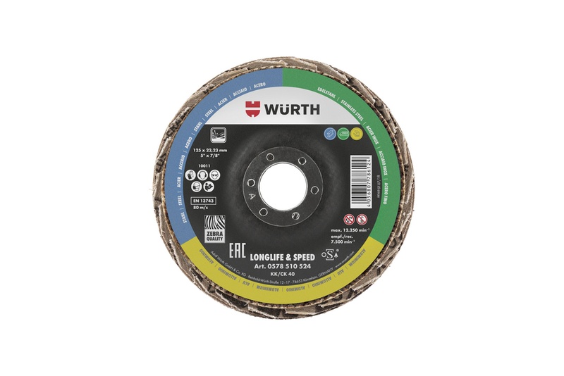 CERALINE LONGLIFE & SPEED FLAP DISC G40 125MM (5")