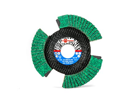 SLOTTED SEE THRU FLAP DISC TYPE 29 ZIRC 4-1/2" 80G