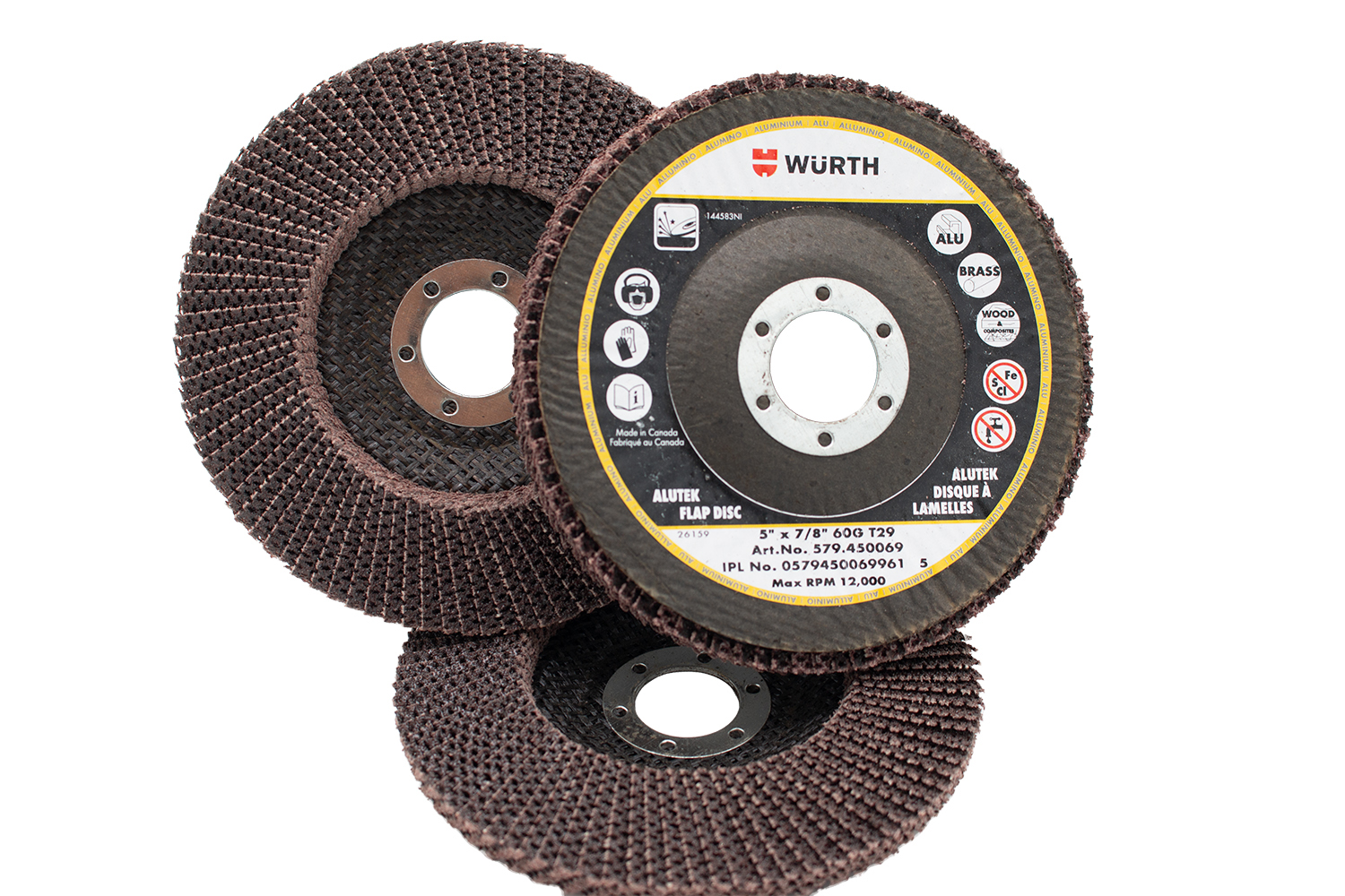 ALUMINUM FLAP DISC T29 5 X 7/8" 60G
