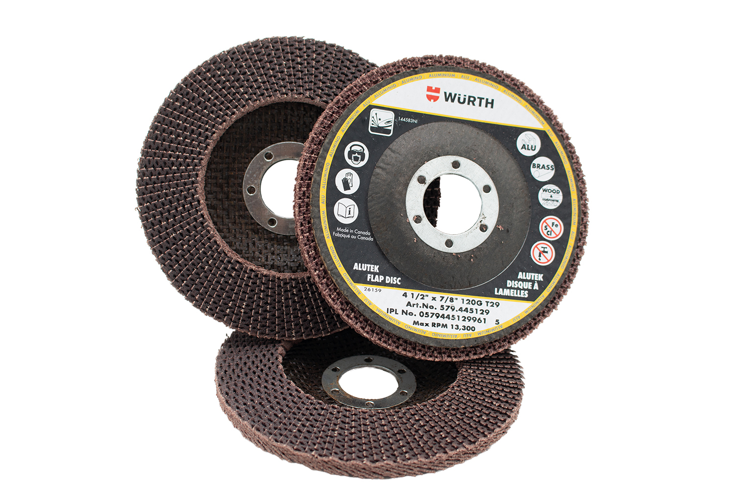 ALUMINUM FLAP DISC T29 4-1/2 X 7/8" 120G