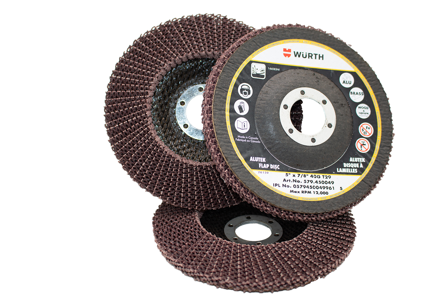 ALUMINUM FLAP DISC T29 5 X 7/8" 40G