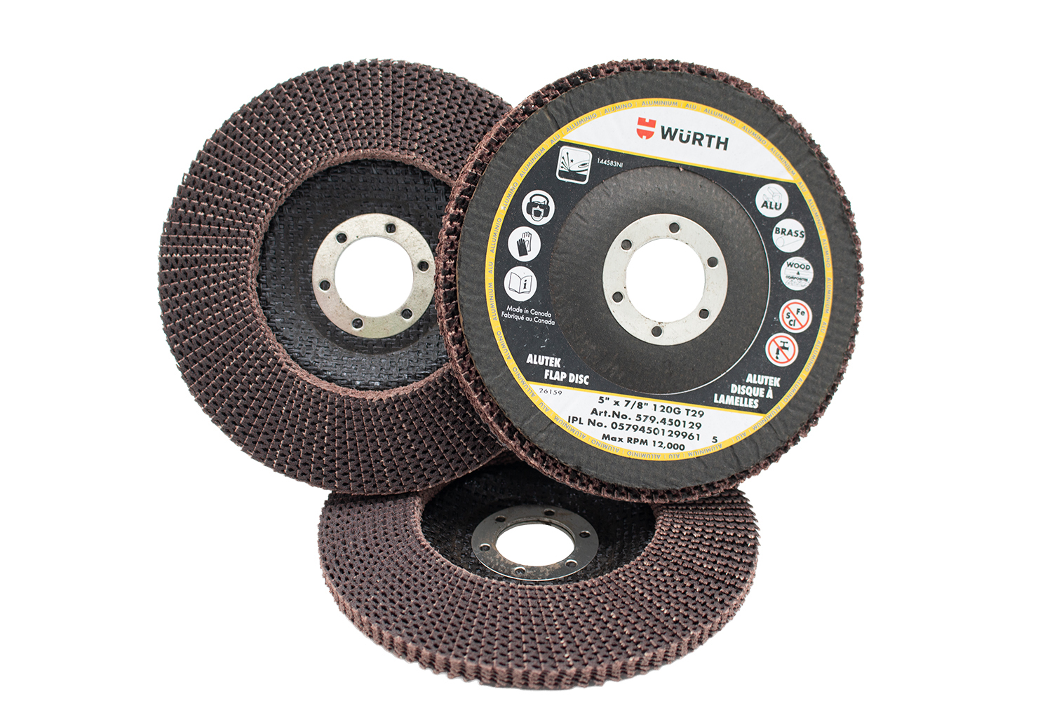 ALUMINUM FLAP DISC T29 5X 7/8" 120G