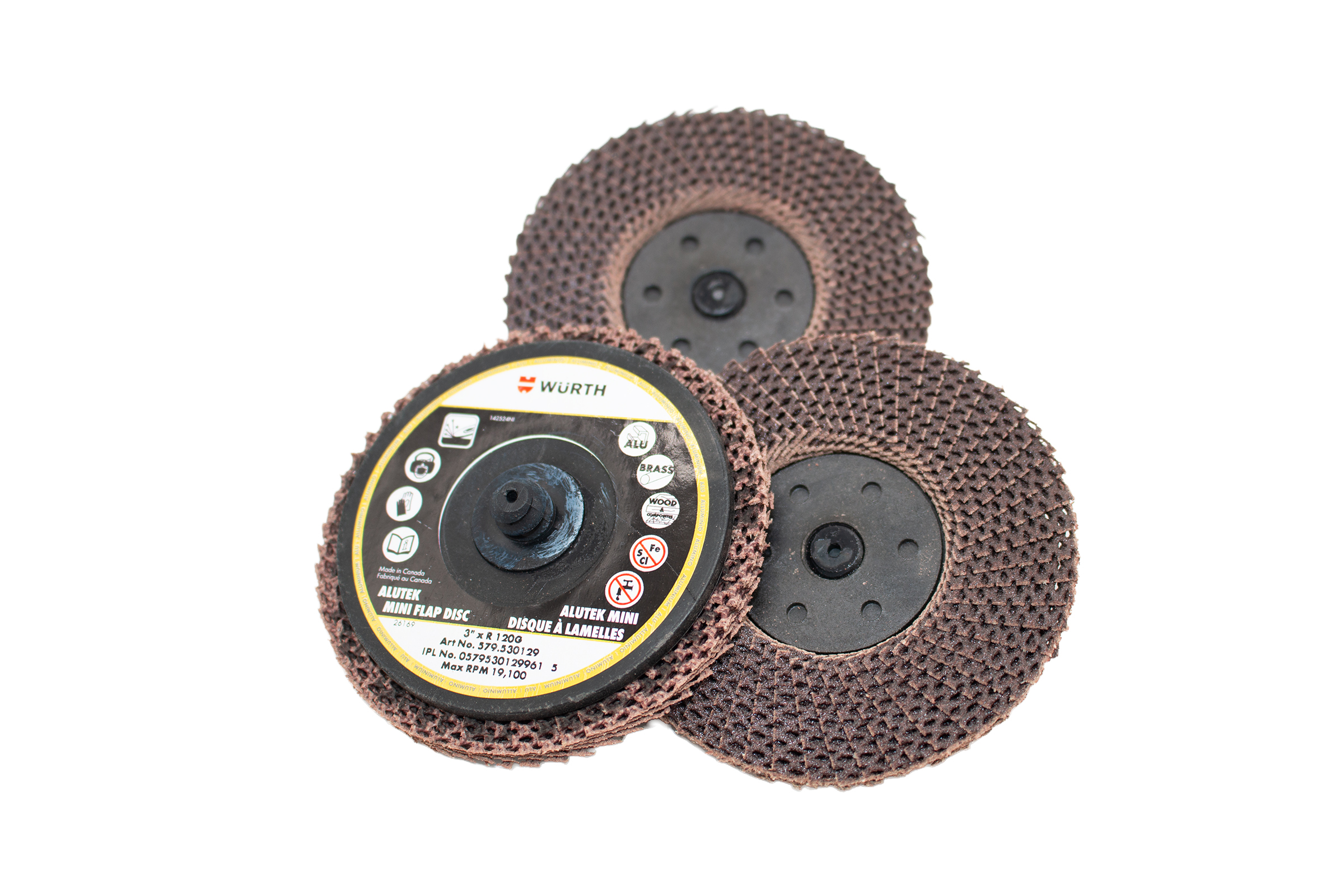 ALUMINUM FLAP DISC 27P 3 X R 120G