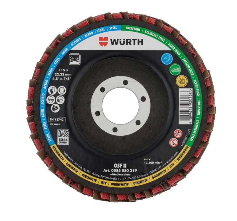 LAMELLA FLAP DISC OSF II 115MM (4-1/2")