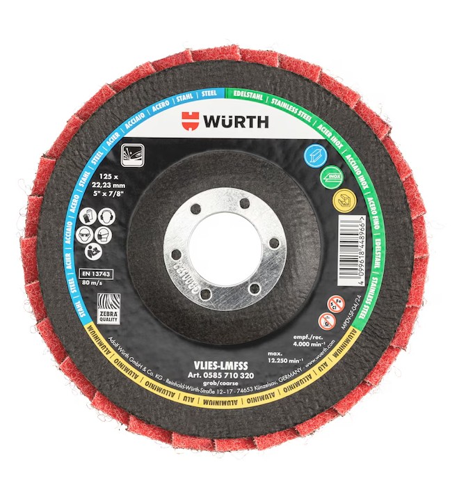 CERALINE NON WOVEN FLAP DISCS 5" (125MM) FINE