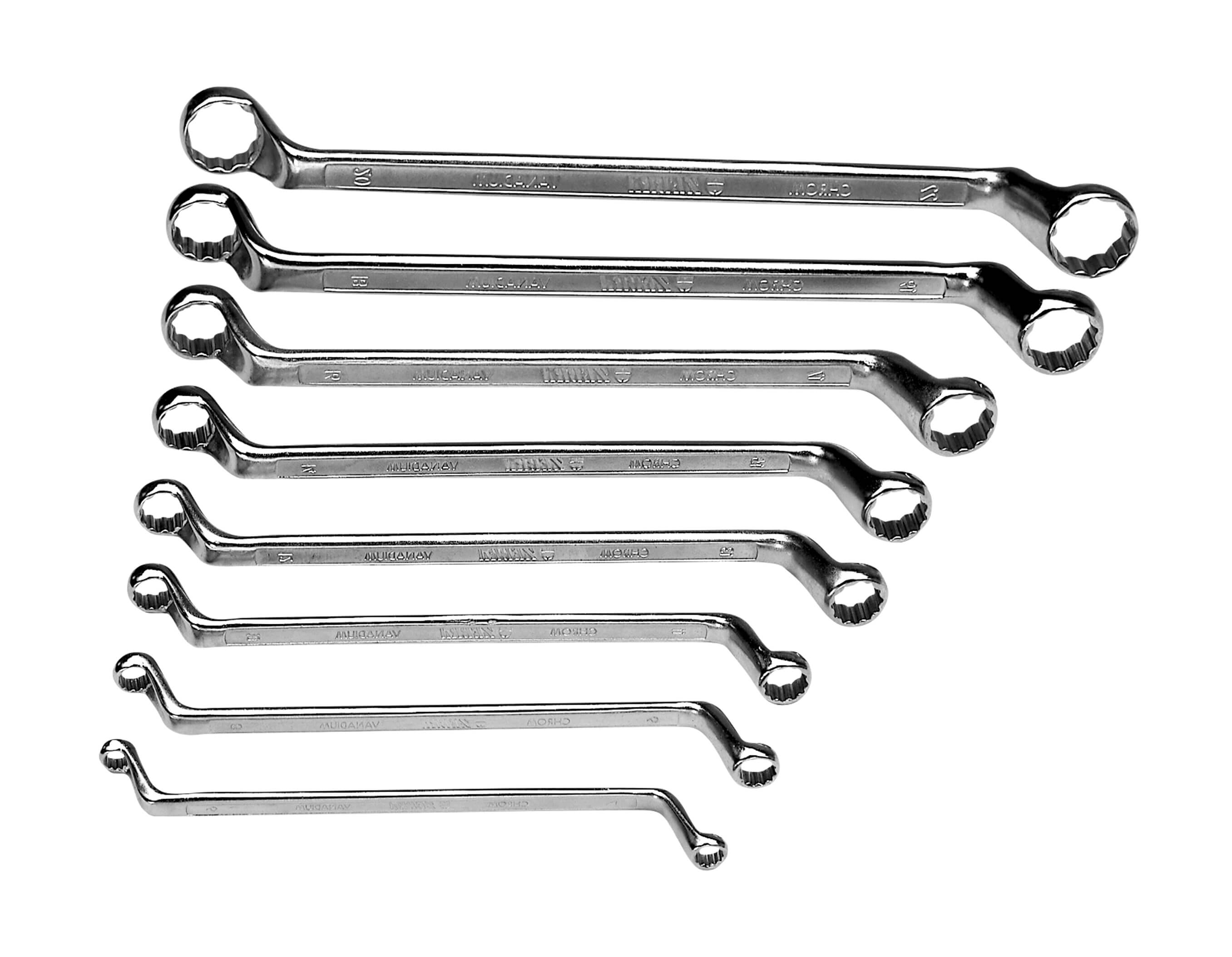 Double End Offset Box Wrench Set, 8 Pieces