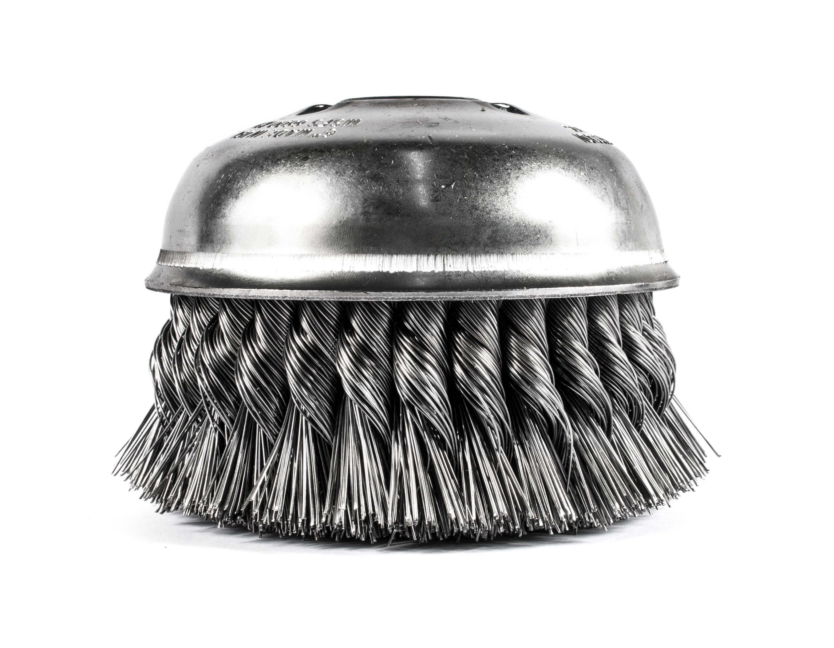 6 KNOT STYLE CUP BRUSH STEEL 5/8-11 HOLE