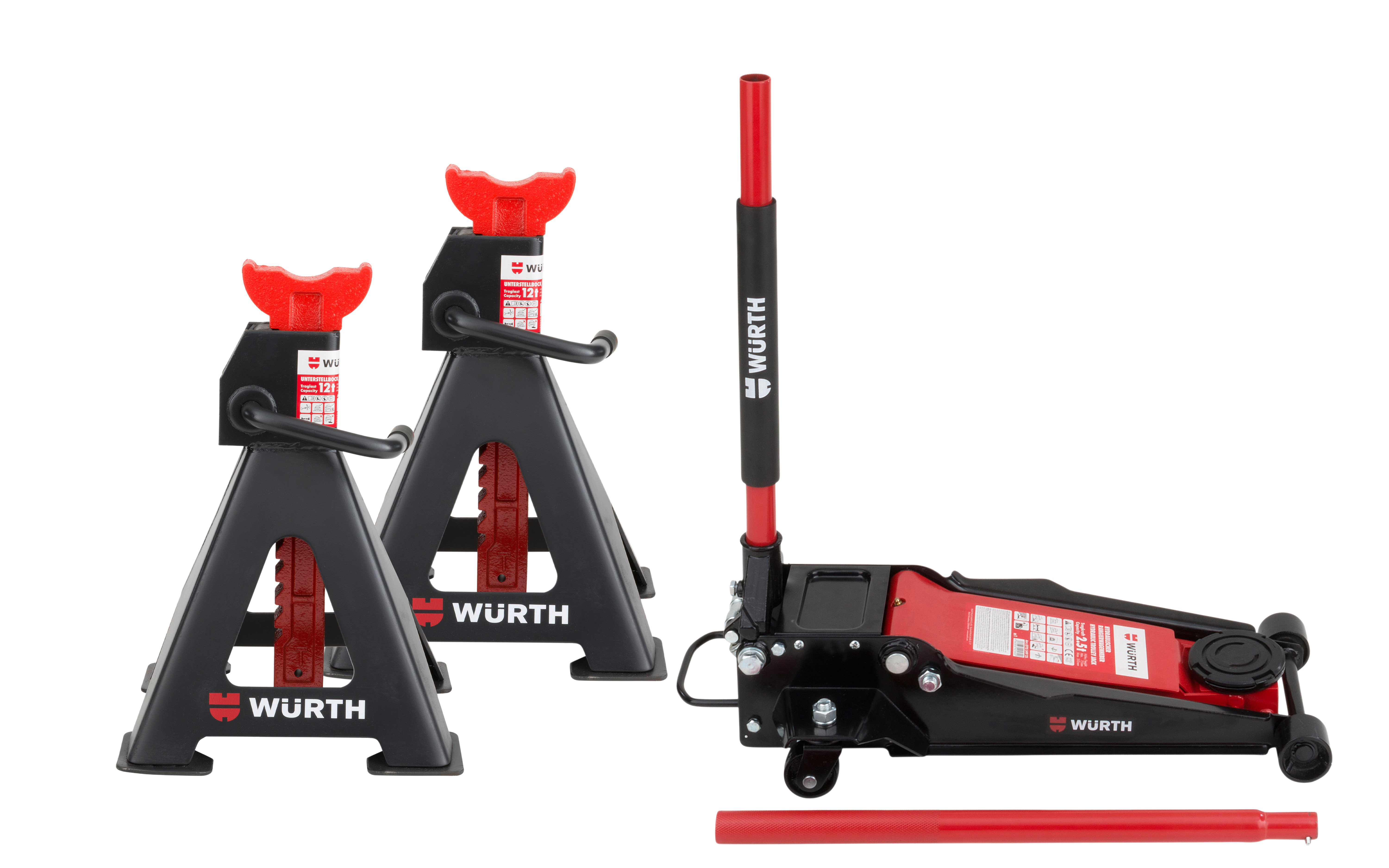 2.5T TROLLEY JACK & 3T AXLE STANDS (PAIR)