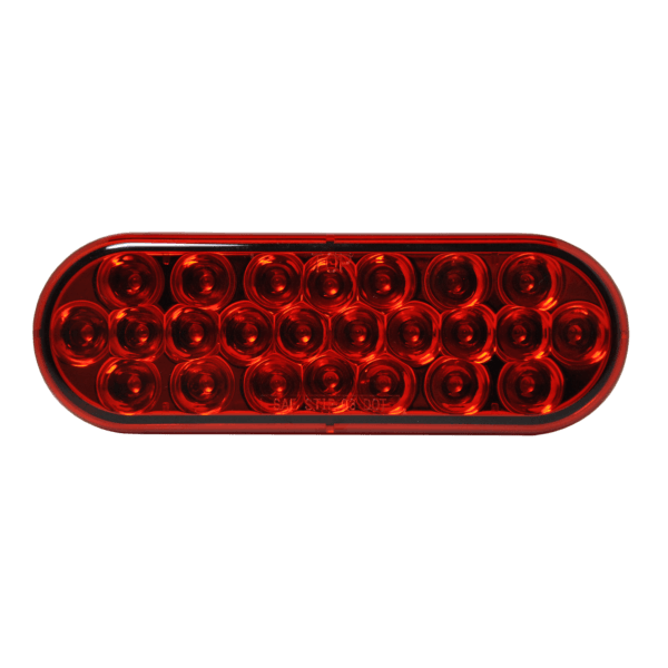 LED LIGHT OVAL 6-1/2" RED 24 DIODE