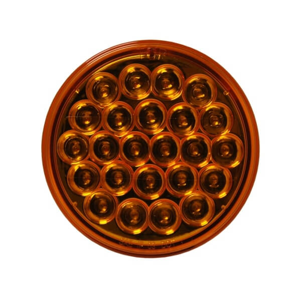 4" ROUND LED STOP/TURN TAIL LIGHT 24 DIODE AMBER