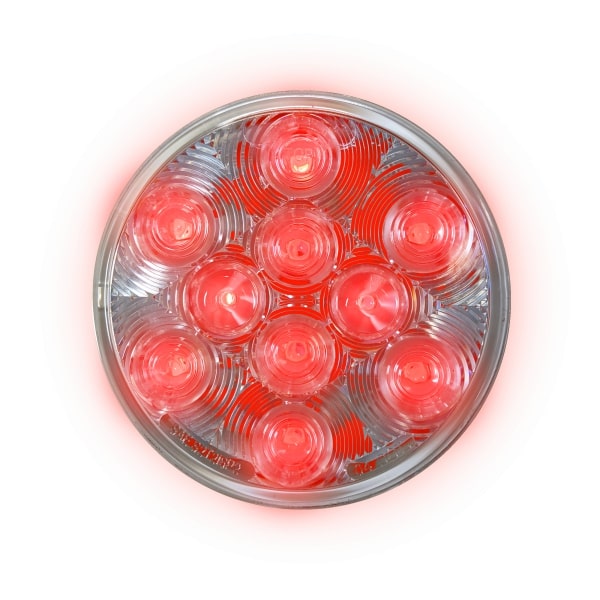 ROUND STOP/TURN TAIL LIGHT 10 DIODE CLEAR RED
