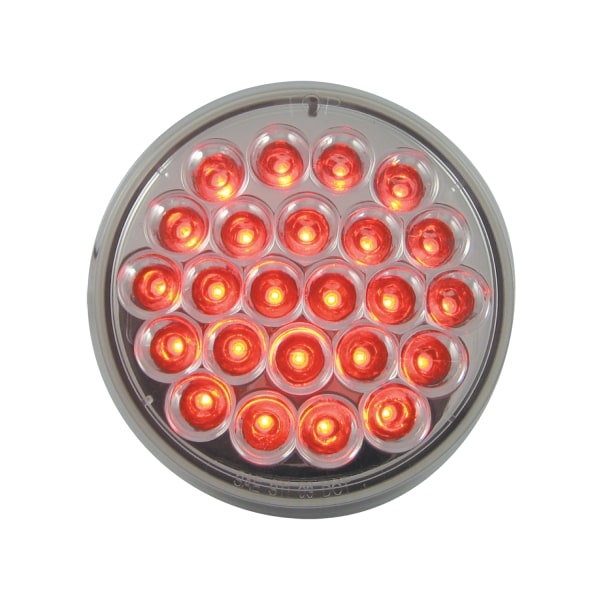 4" RND LED STOP/TURN/TAIL LIGHT 24 DIODE CLR/RED