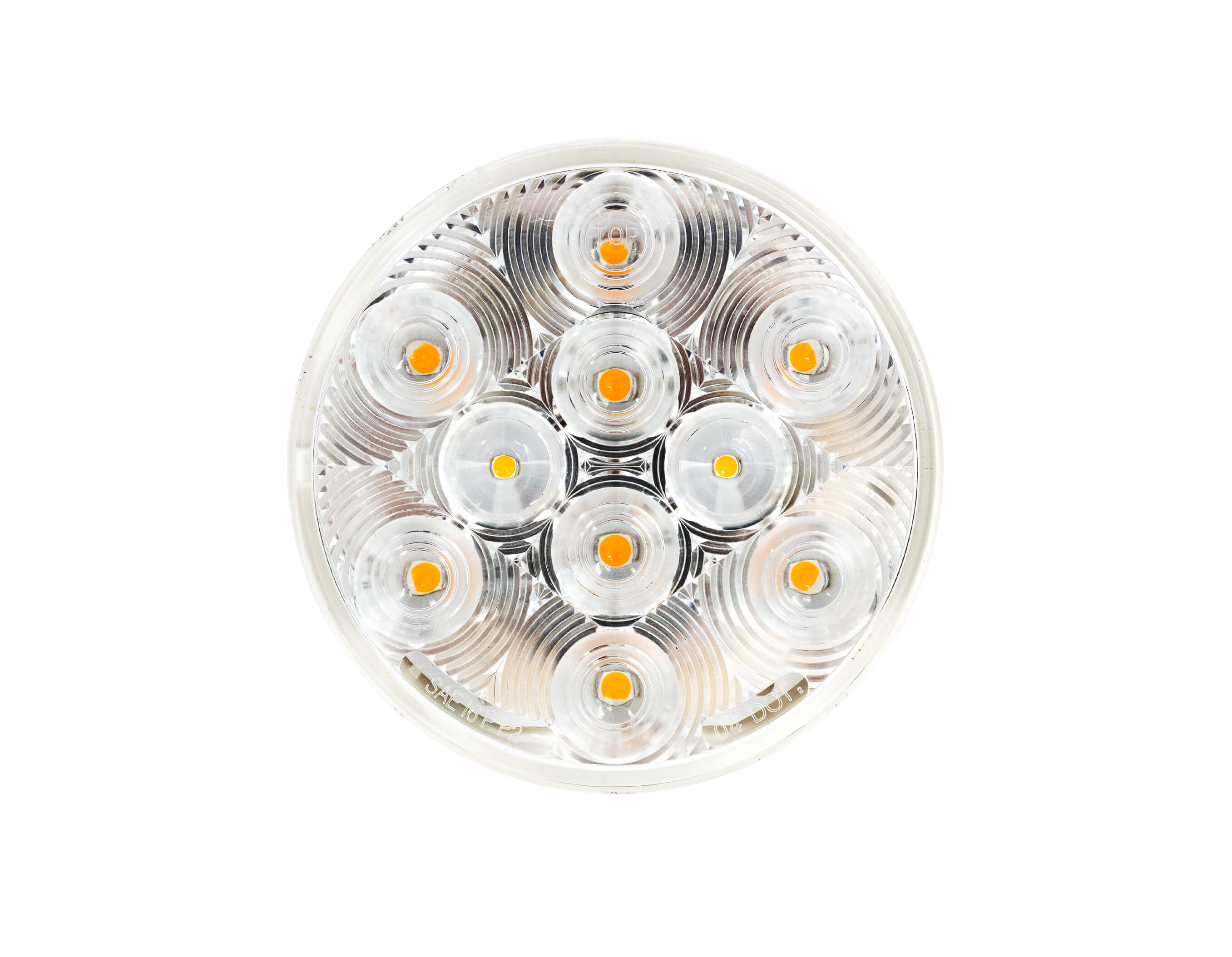 ROUND SIGNAL/PARK TAIL LIGHT 10 DIODE CLEAR AMBER