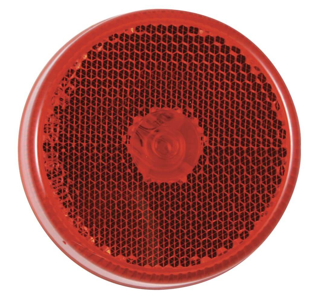 INCANDESCENT ROUND  LAMP W LENS 2.5" RED