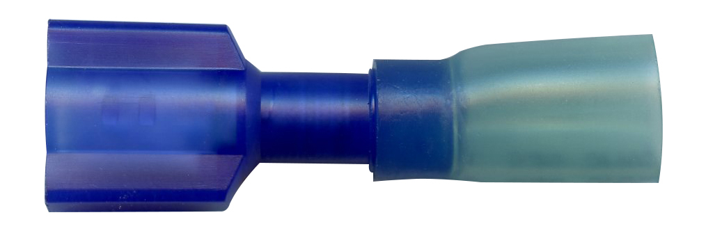14-16 3M HTSHRNK MALE 1/4" SPADE CONN RED