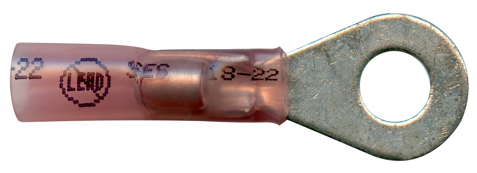 HEATSHRINK RING SOLDER 22-18AWG  1/4" STD