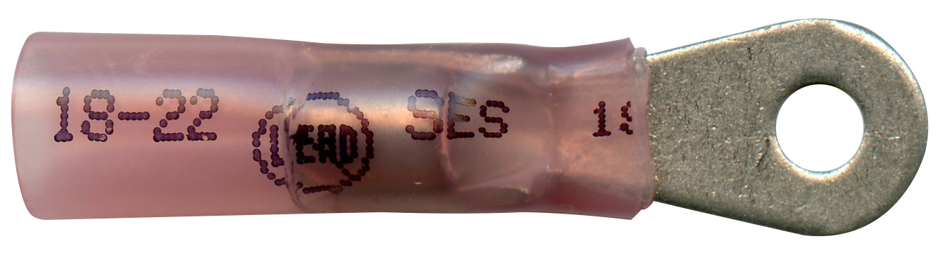 HEATSHRINK RING SOLDER, 22-18AWG #6 STD