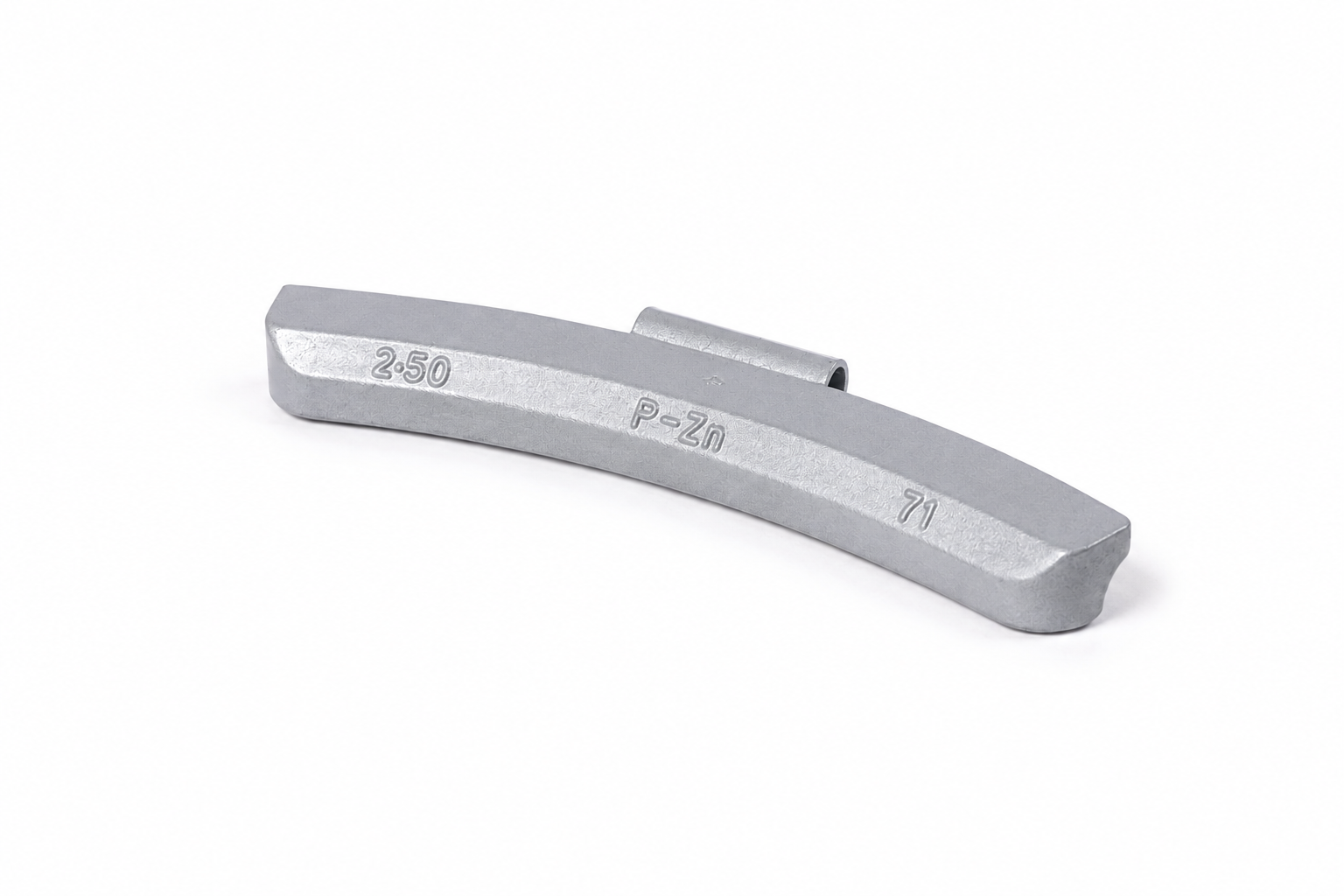 2.50OZ "P" ZINC CLIP-ON WHEEL WEIGHT