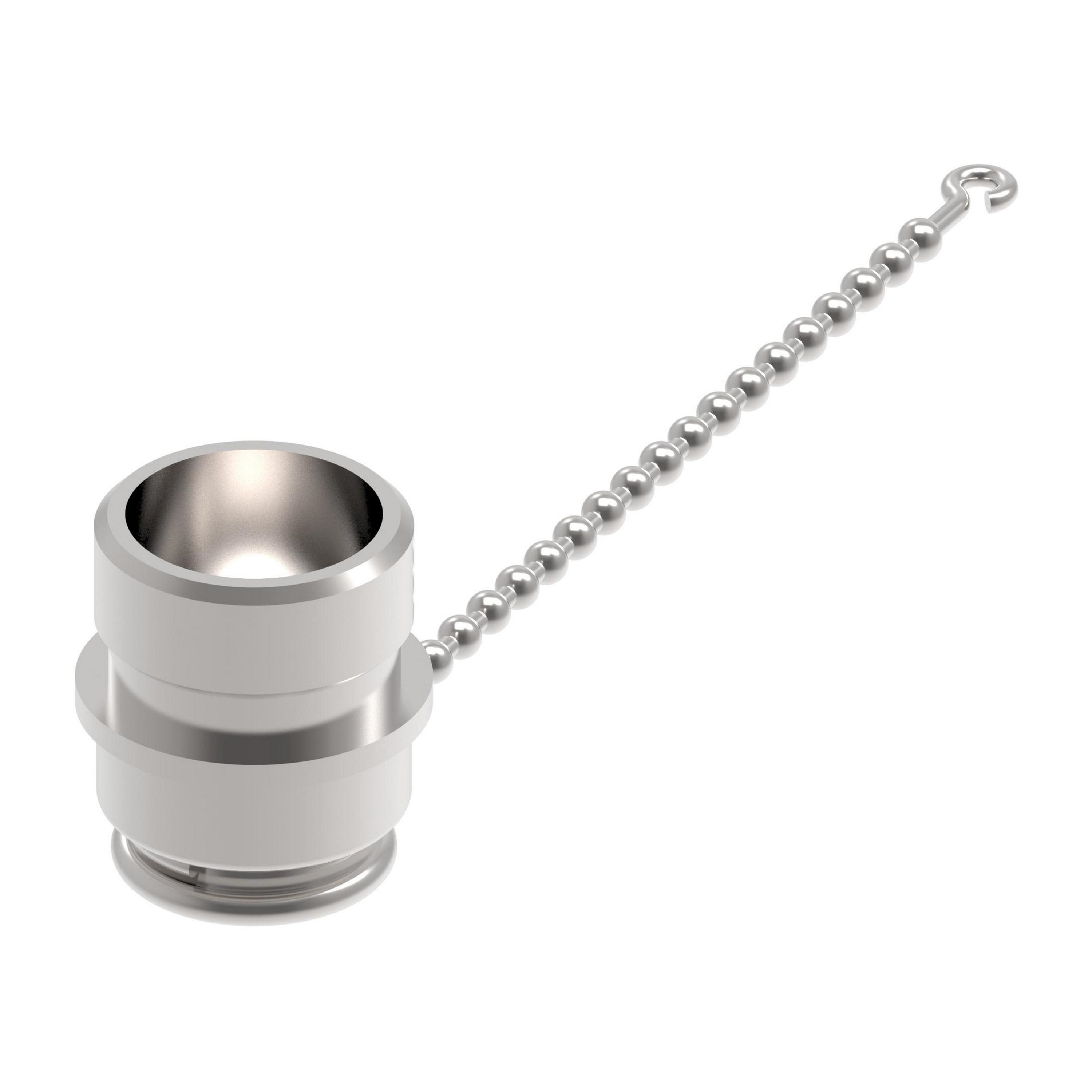 WING CPLG DUST PLUG+CHAIN 3/4