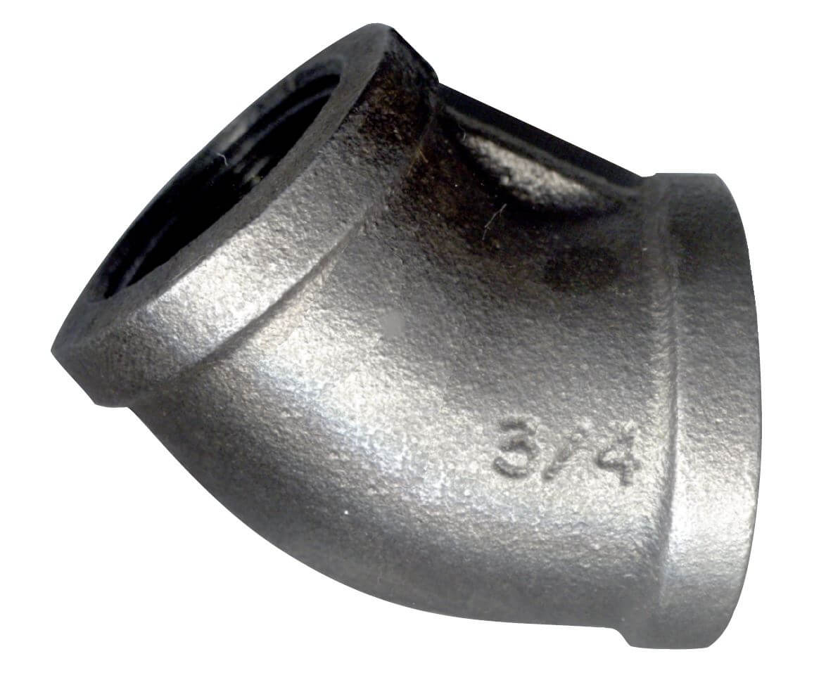 BLACK IRON 45DEG. ELBOW 3/8"*