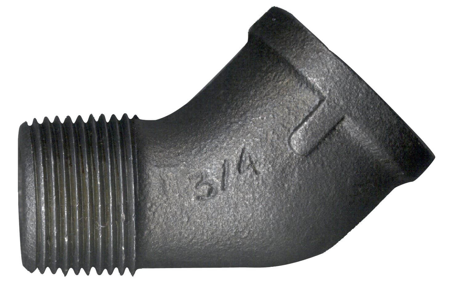 BLACK IRON 45DEG. STREET ELBOW 1 1/4"