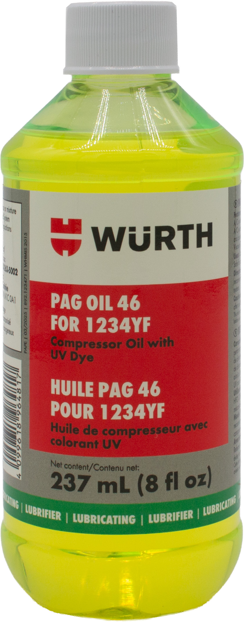 PAG OIL 46 W/UV DYE FOR 1234YF 8OZ