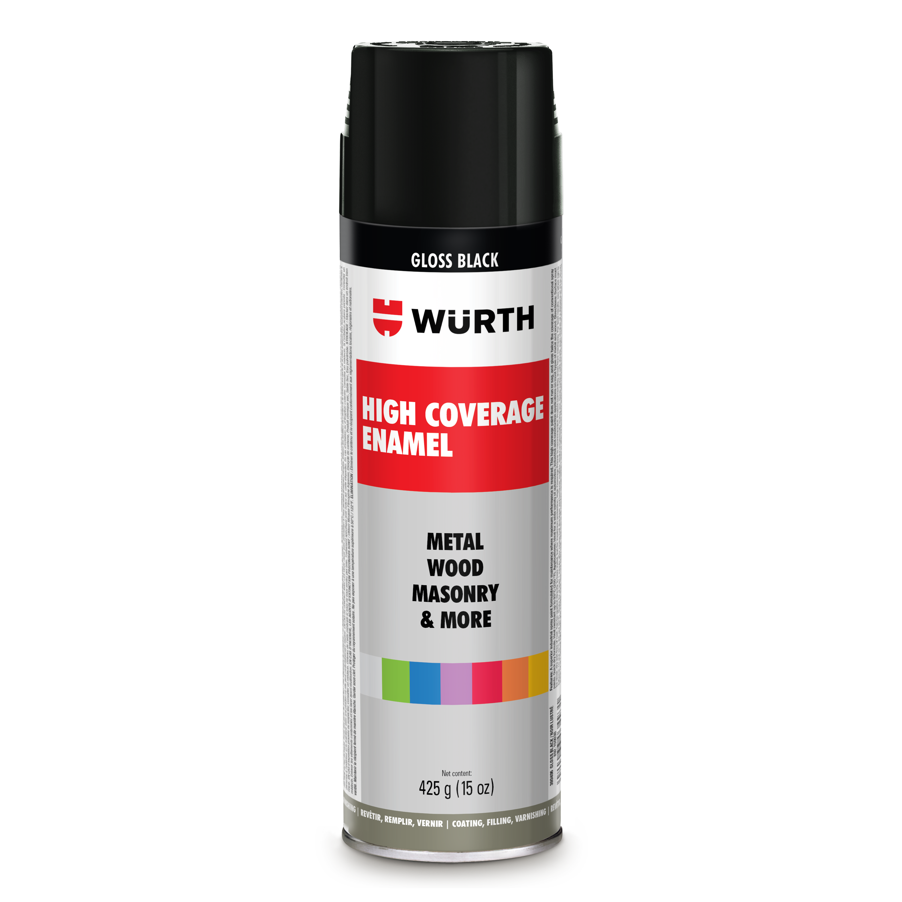HIGH COVERAGE ENAMEL - GLOSS BLACK 425G