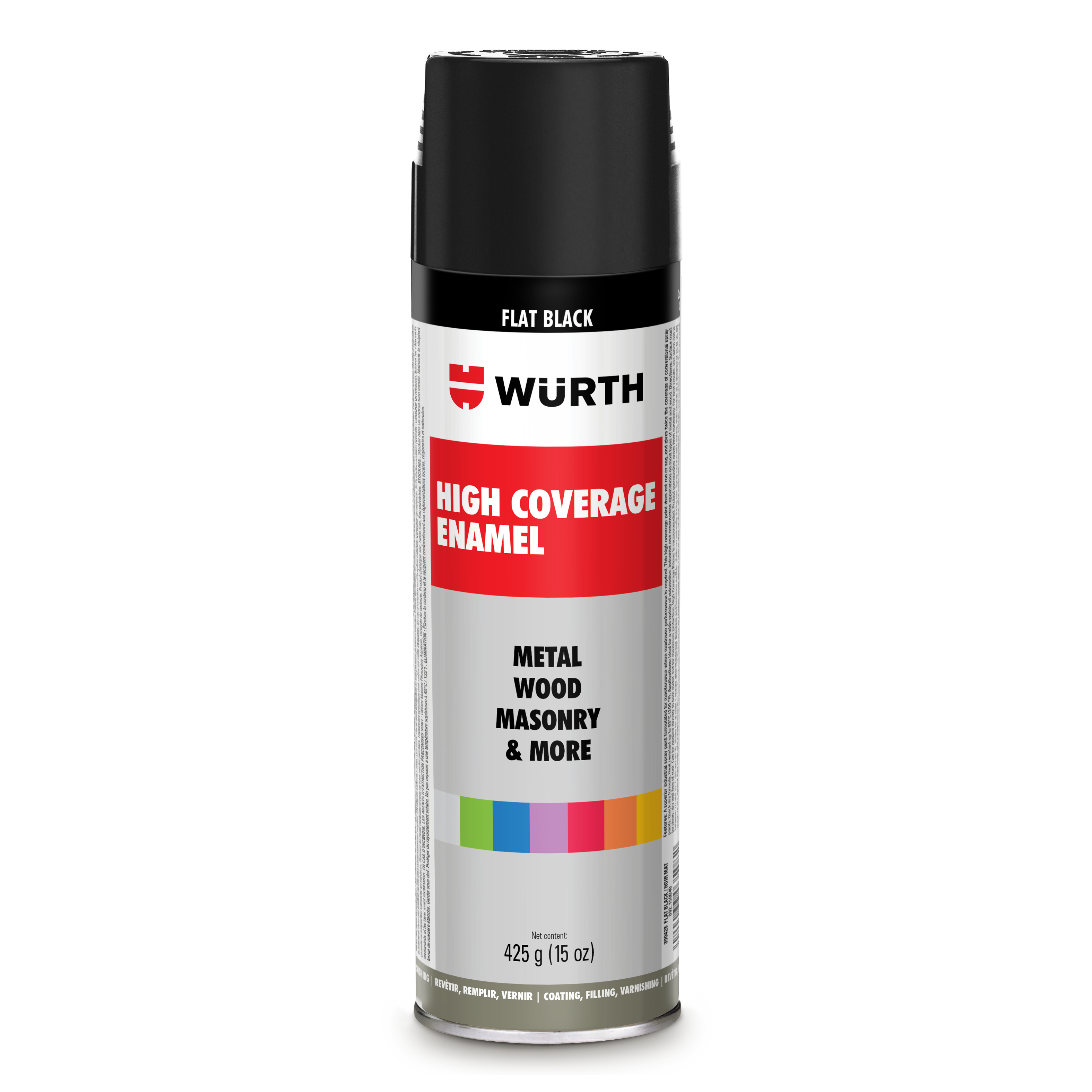 HIGH COVERAGE ENAMEL - FLAT BLACK 425G
