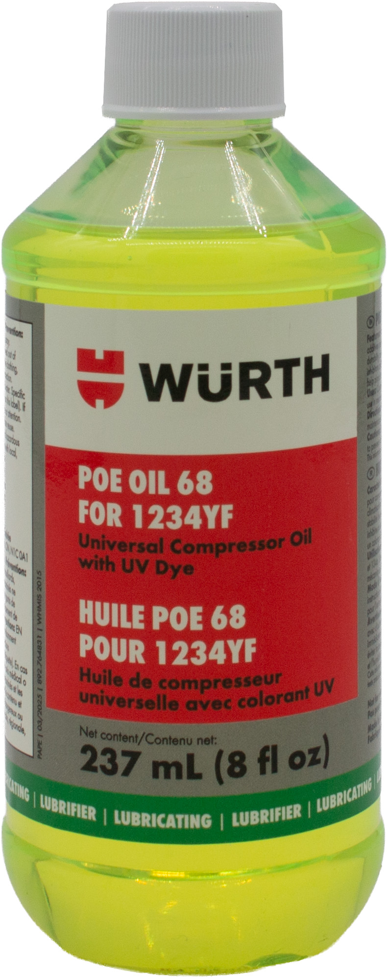POE OIL 68 W/ UV DYE FOR 1234YF 8OZ