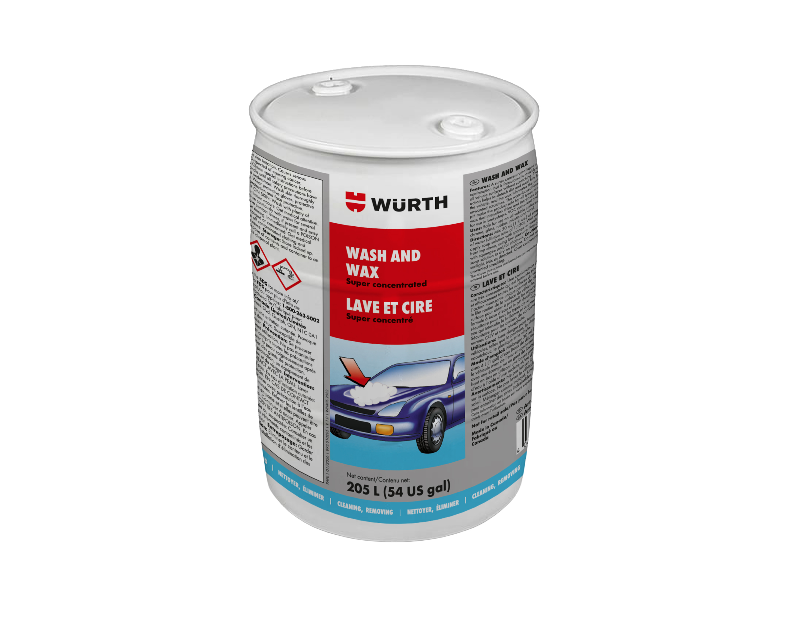 WASH & WAX CONCENTRATE 205L