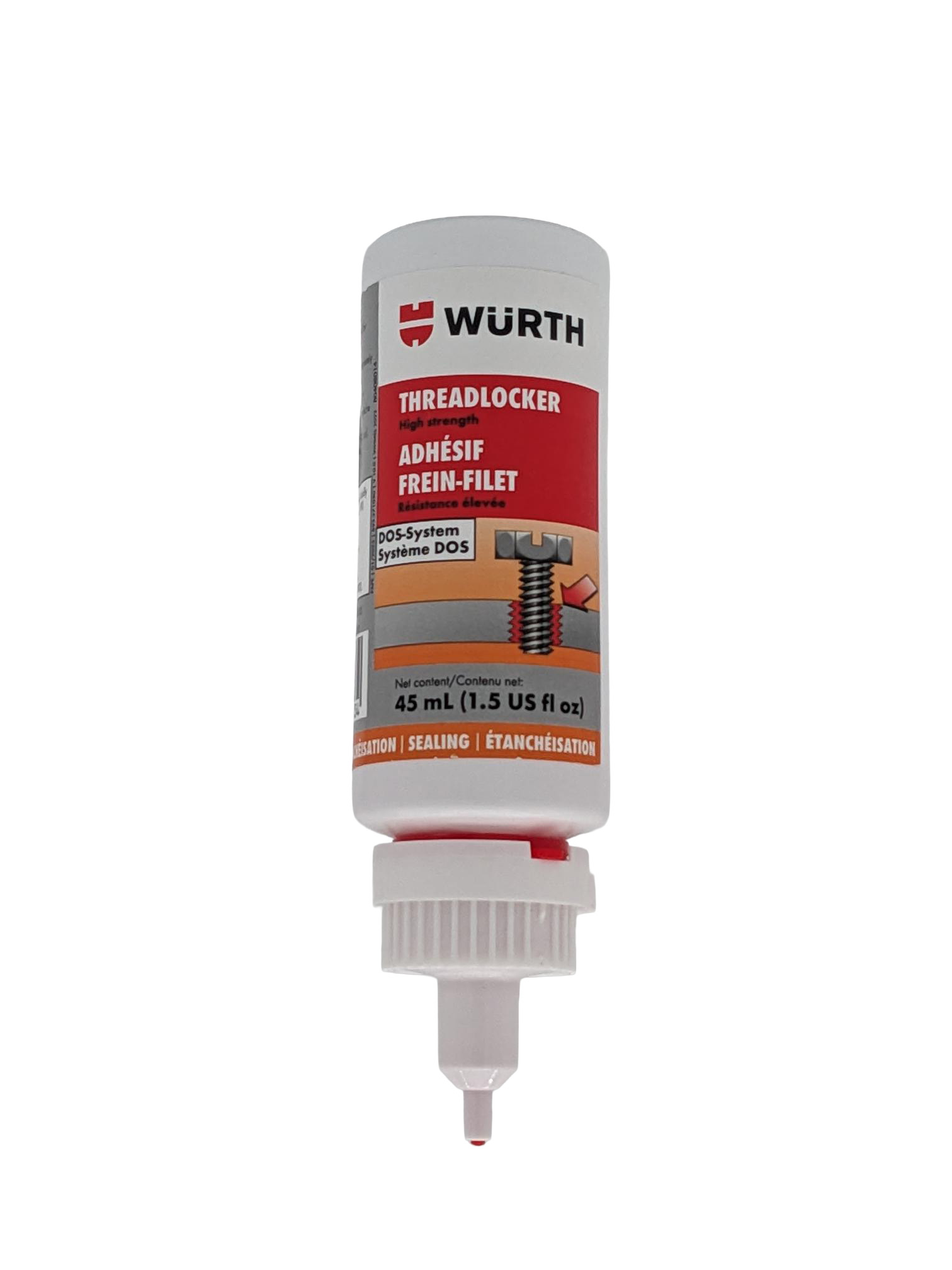 Threadlocking Agent, High Strength, Red, 45mL