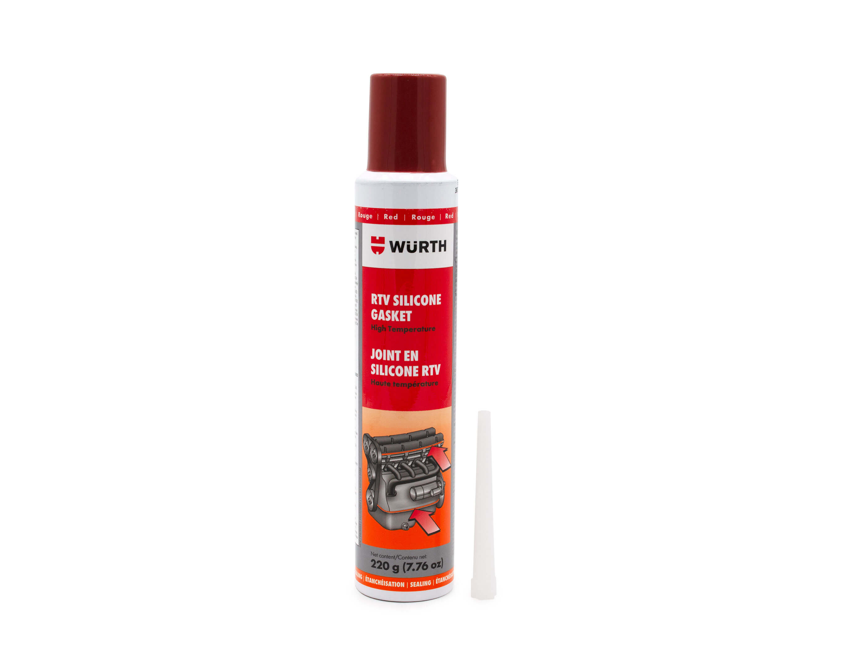 RTV SILICONE GASKET RED 220G