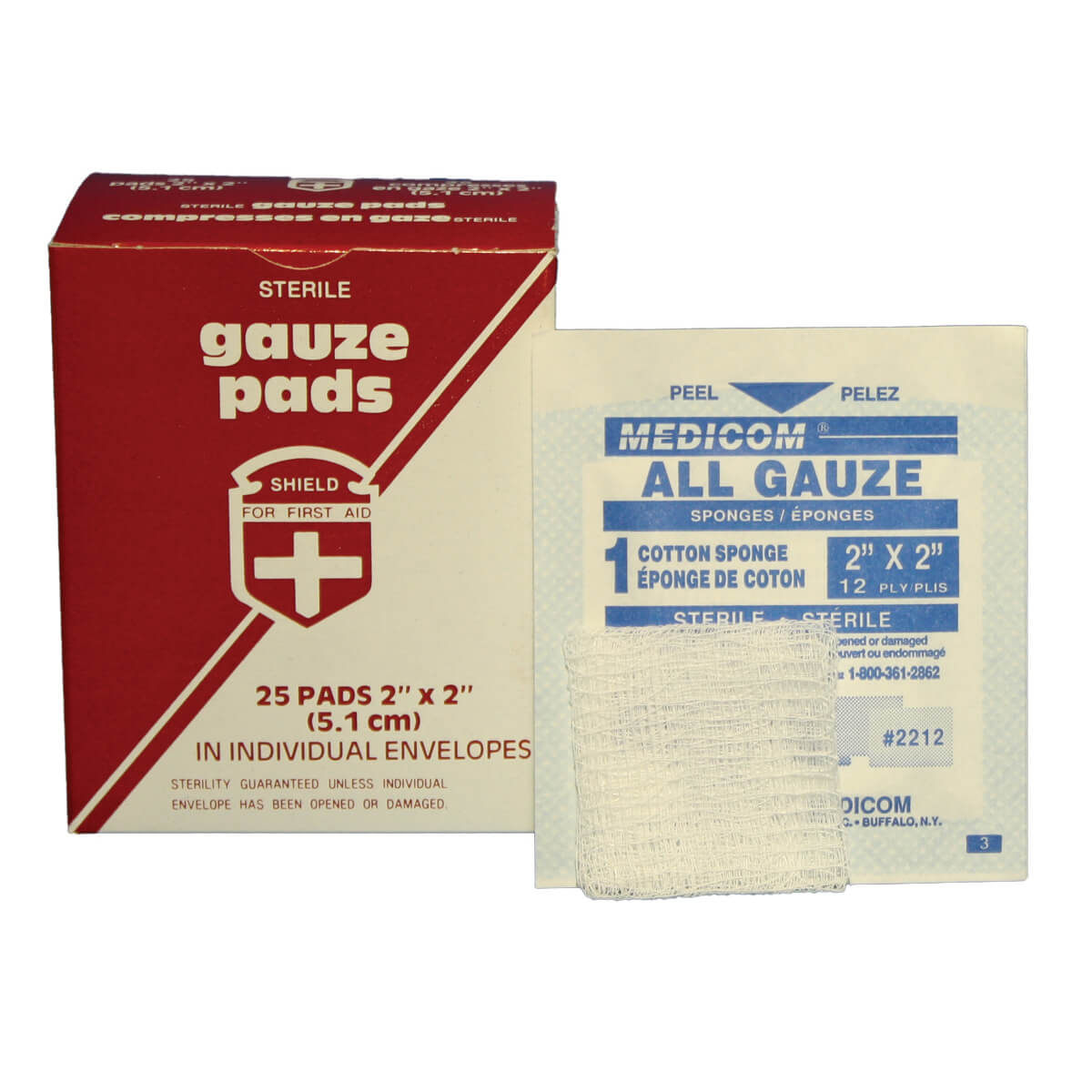 Gauze Pads Sterile 5cm x 5cm (2" x 2") - 25/box