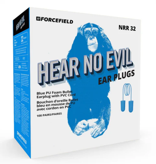 Blue Corded Foam Earplugs, 100Pair