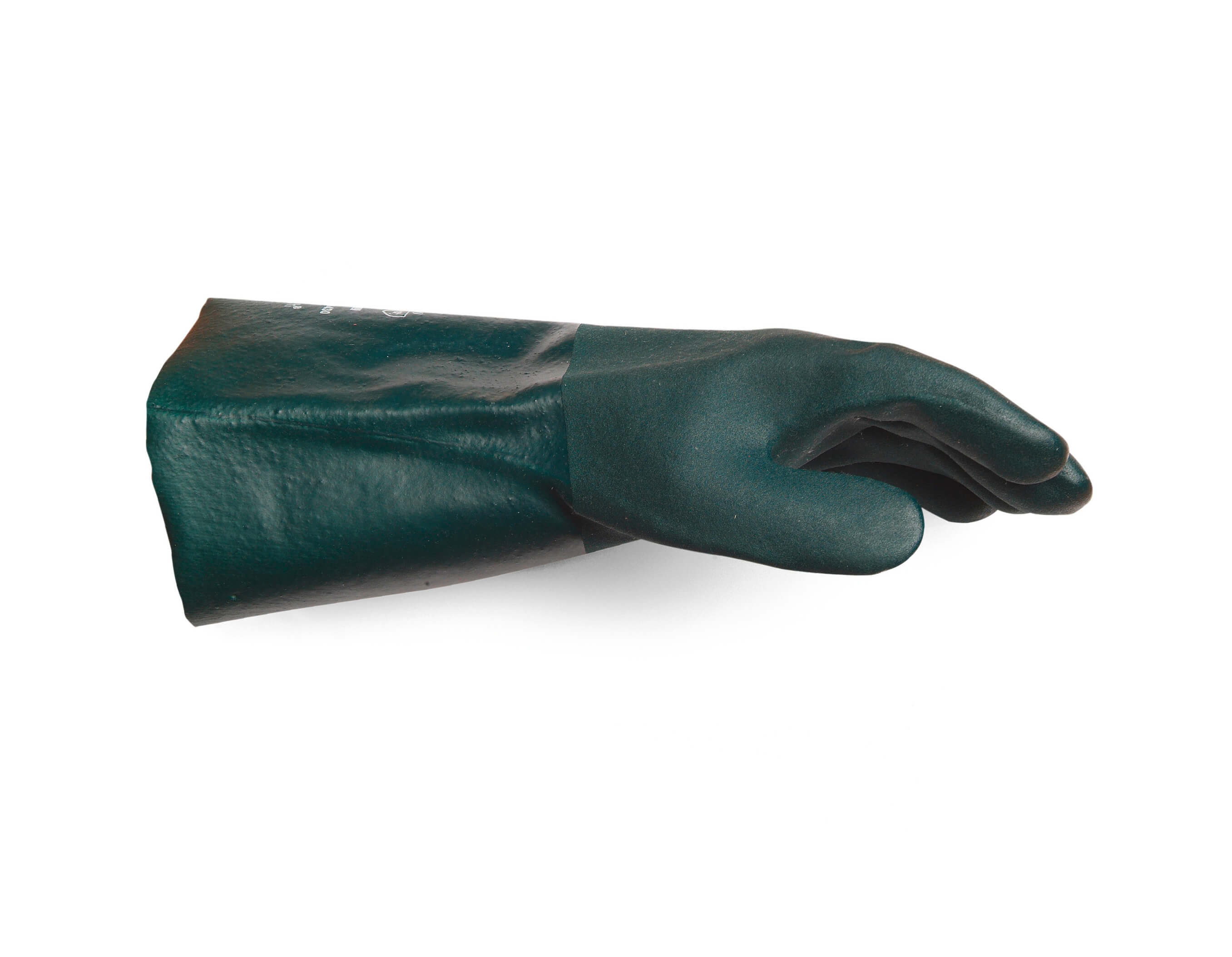 GREEN VINYL GAUNTLET GLOVE