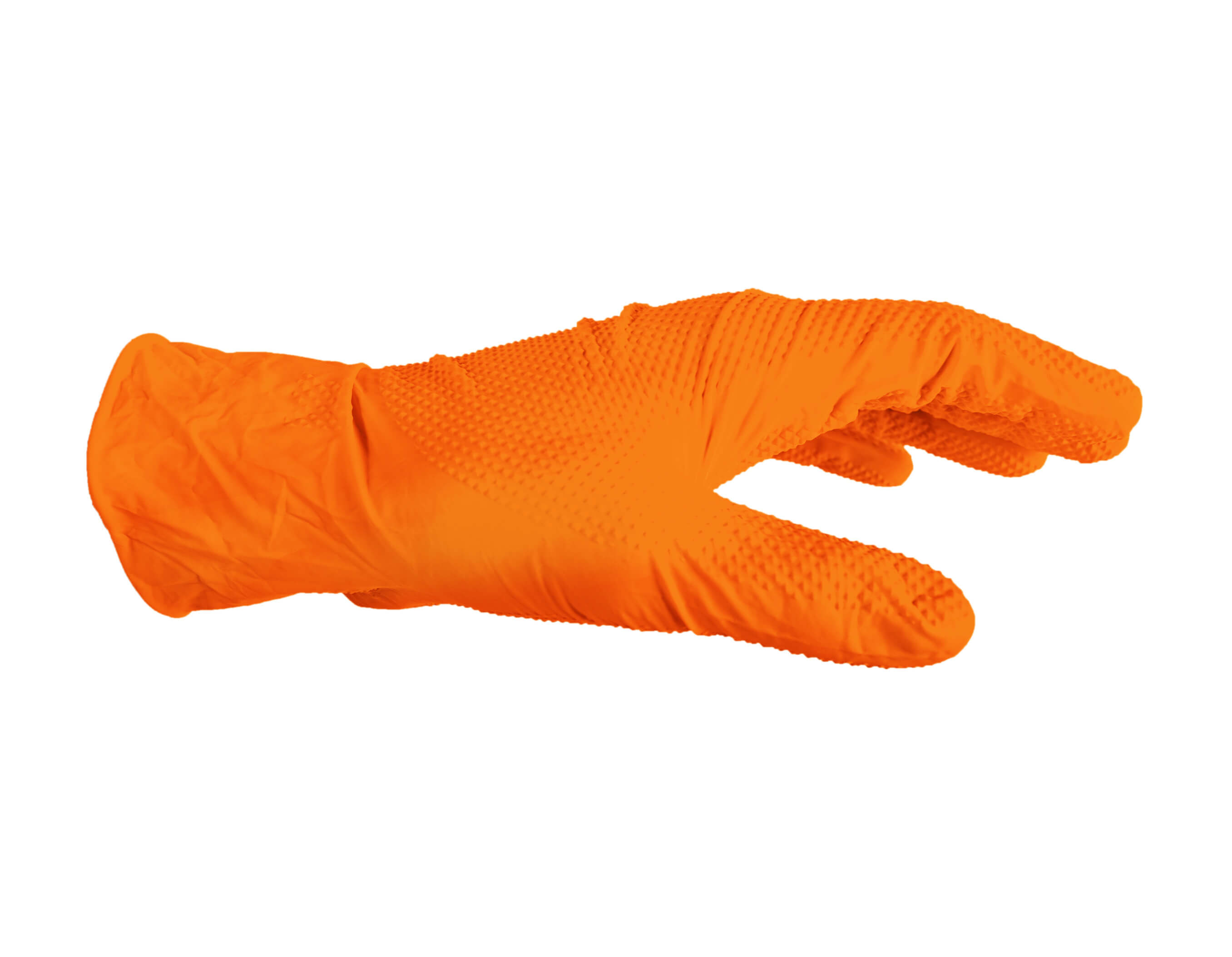 Orange Textured Disposable Nitrile Gloves, 8 Mil / XL Safety Supplies